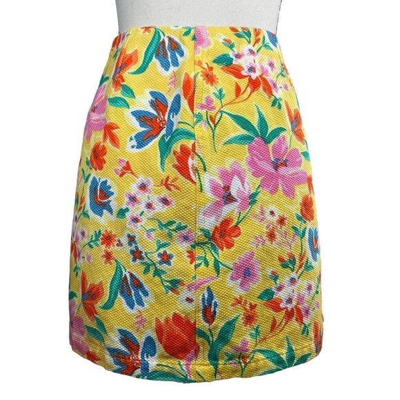 Tommy Hilfiger Women’s Size 14 Floral Yellow Pencil Straight Skirt Knee Length - Picture 15 of 15